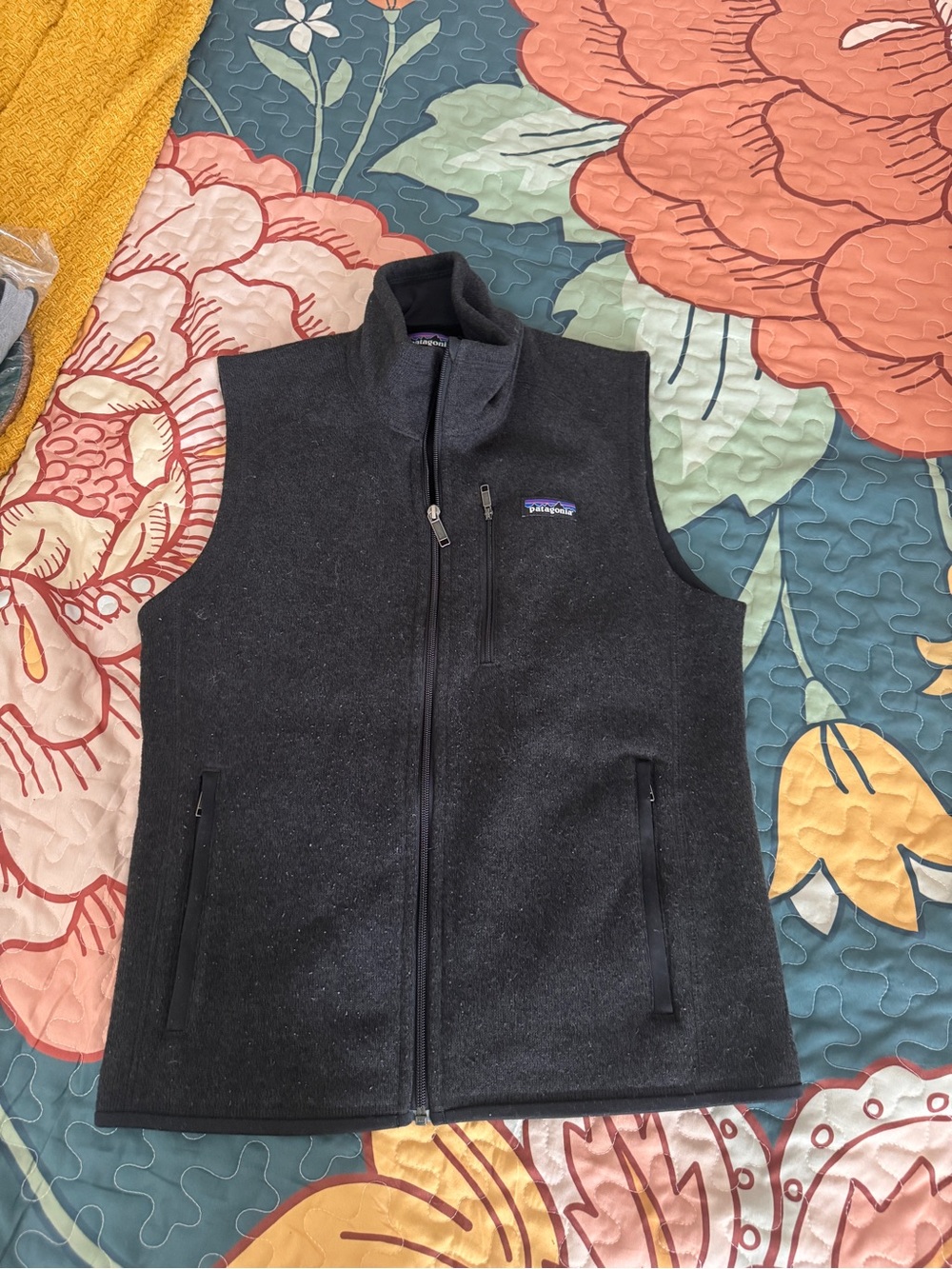 Patagonia Black Fleece Vest with Zip Pockets